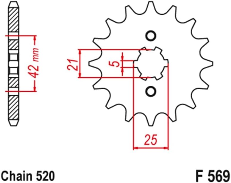 QASULER 520 Motorcycle Front Sprocket for Yamaha - Image 2