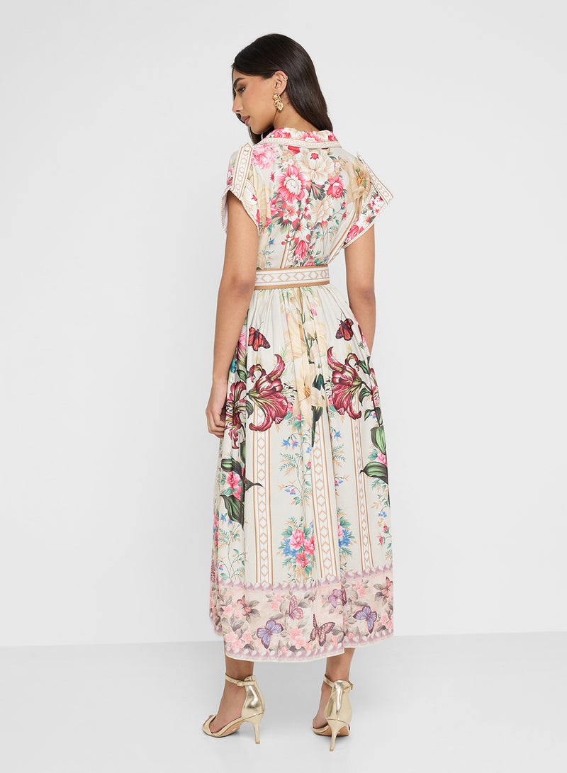 ايلا فستان بطبعة زهور - Image 2