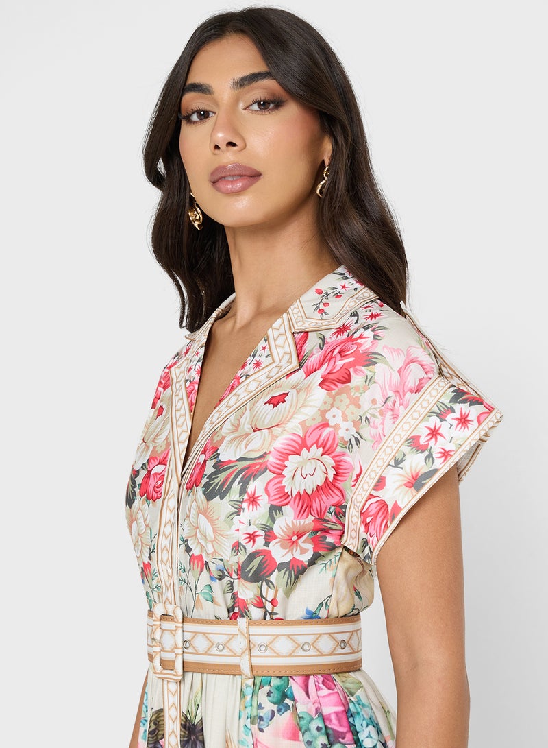 ايلا فستان بطبعة زهور - Image 3