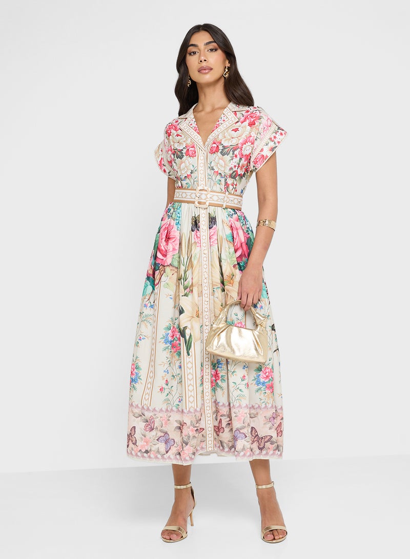 ايلا فستان بطبعة زهور - Image 1