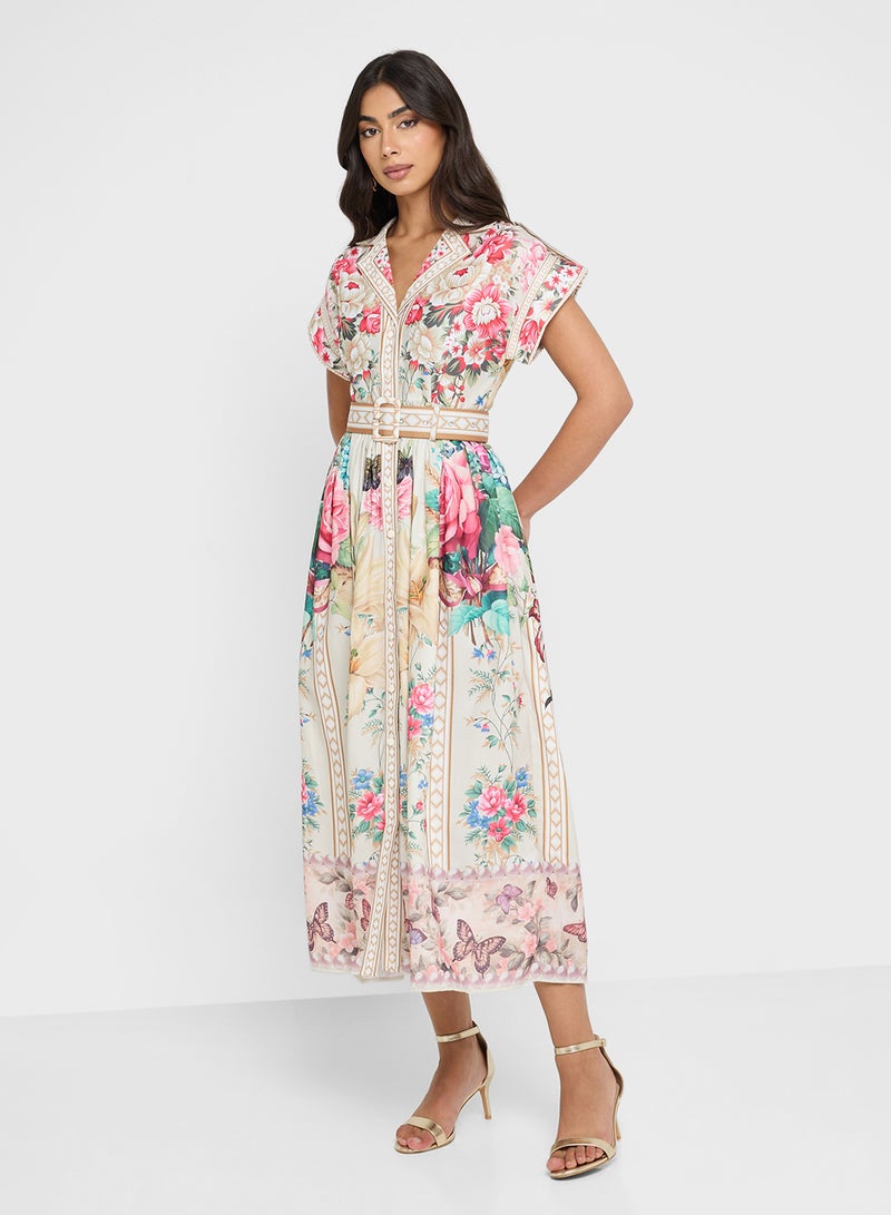 ايلا فستان بطبعة زهور - Image 4