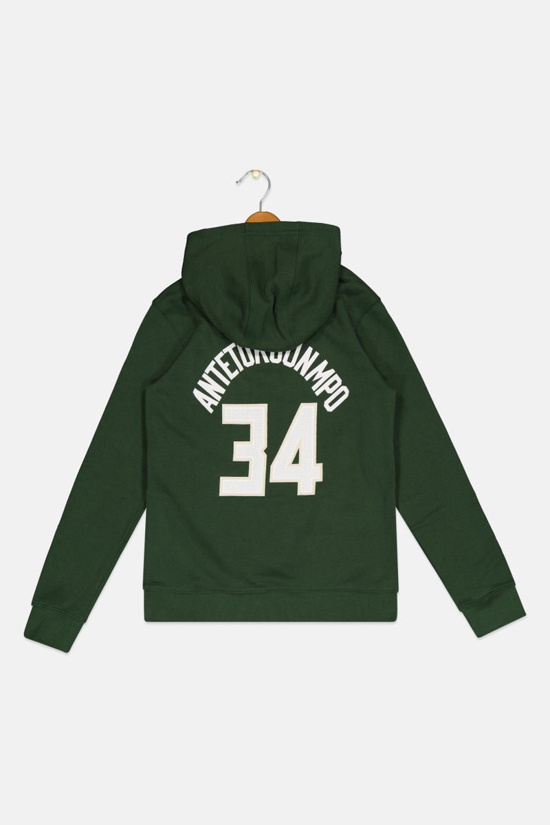 Nike Nike x NBA Kids Boy Sportswear Fit Outdoor Hooded Sweatshirt, Green  - Image 2