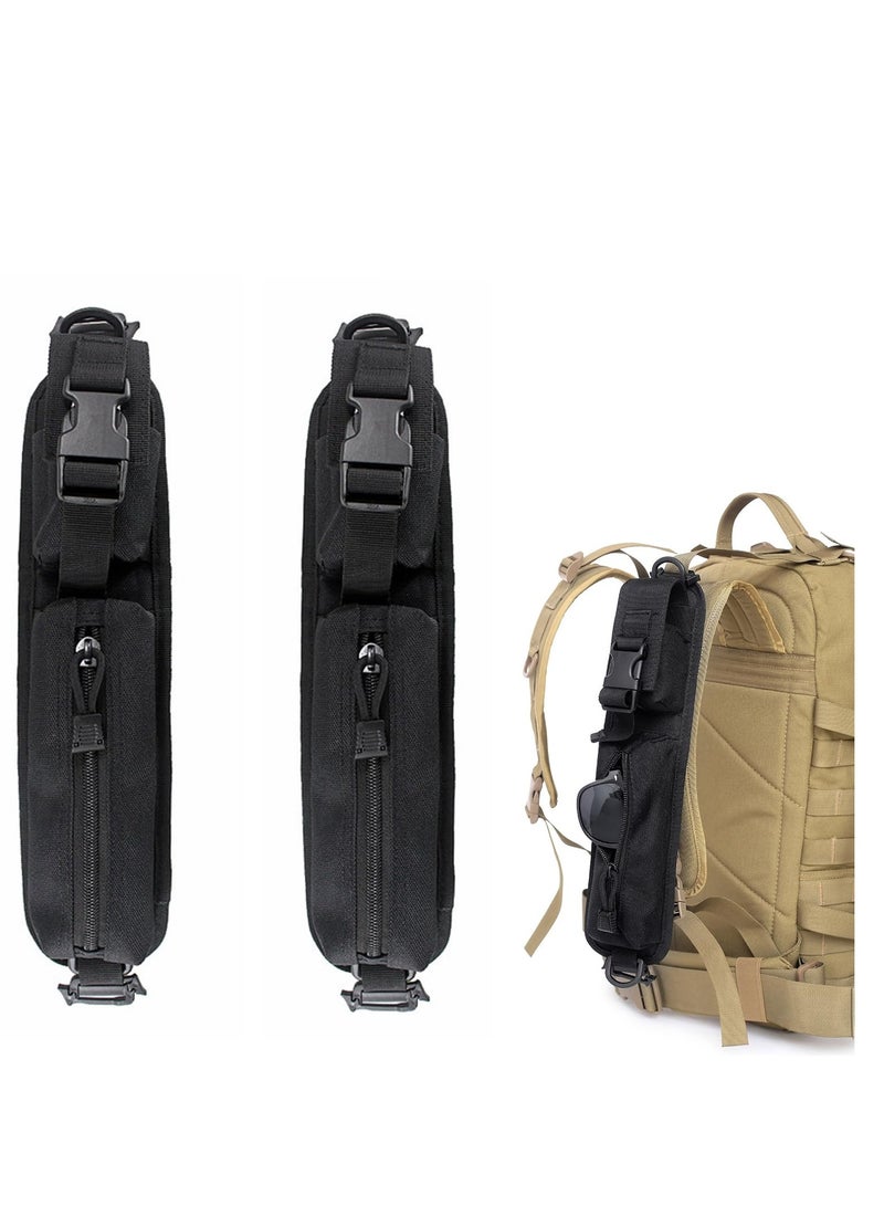 Zikra 2 Pack Backpack Shoulder Strap, Molle Accessory Pouch, Molle EDC Waist Pouch,Tactical Compact EDC Pouch Additional Backpack Strap, Suitable for Hiking - Image 1