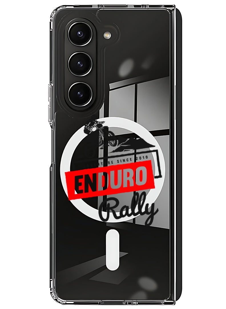 Theodor Magnetic Case for Samsung Galaxy Z Fold 5 Compatible with MagSafe Wireless Charging, Shockproof Phone Bumper Cover Enduro rally - Image 1