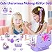 Mqsiuve Kids Makeup Kit for Girl NonToxic Kids Washable Makeup Girls Toys Girls Makeup Kit Princess Toys Real Play Makeup Set Birthday Girls Gift for Ages 3 5 6 7 8 9 1012 Year Old Purple - Image 4