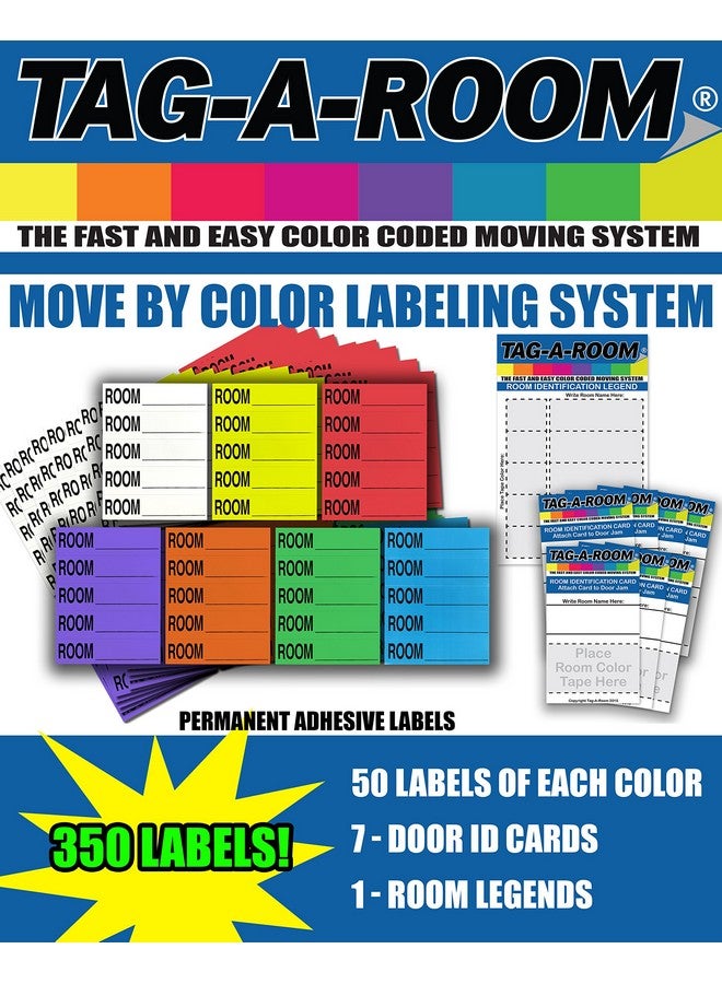 تاج-أه-روم ملصقات نقل أثاث المنزل من Tag-A-Room، ملصقات تعبئة ملونة (350MBC) - Image 3