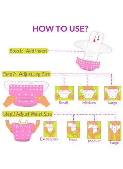 BEMBIKA Baby Pocket Cloth Diapers Reusable Cloth Diapers Washable Adjustable Cloth Diapers One Size Adjustable Reusable (3 Pack) (0-2 Years) (No Inserts Included)  - Image 4