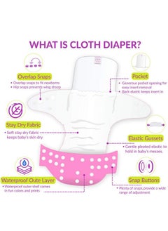 BEMBIKA Baby Pocket Cloth Diapers Reusable Cloth Diapers Washable Adjustable Cloth Diapers One Size Adjustable Reusable (3 Pack) (0-2 Years) (No Inserts Included)  - Image 3