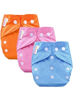 BEMBIKA Baby Pocket Cloth Diapers Reusable Cloth Diapers Washable Adjustable Cloth Diapers One Size Adjustable Reusable (3 Pack) (0-2 Years) (No Inserts Included)  - Image 1