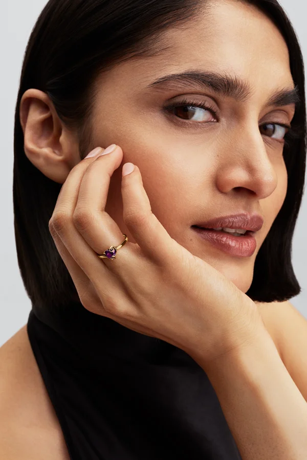 Pandora  Disney The Nightmare Before Christmas Sally Purple Heart Ring for Women | Best Price UAE