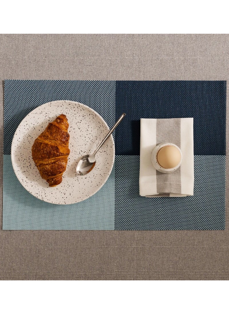 كيتشينو 6 قطع مفارش طاولة طعام مطبخ 30*45 سم - أزرق  - Image 1
