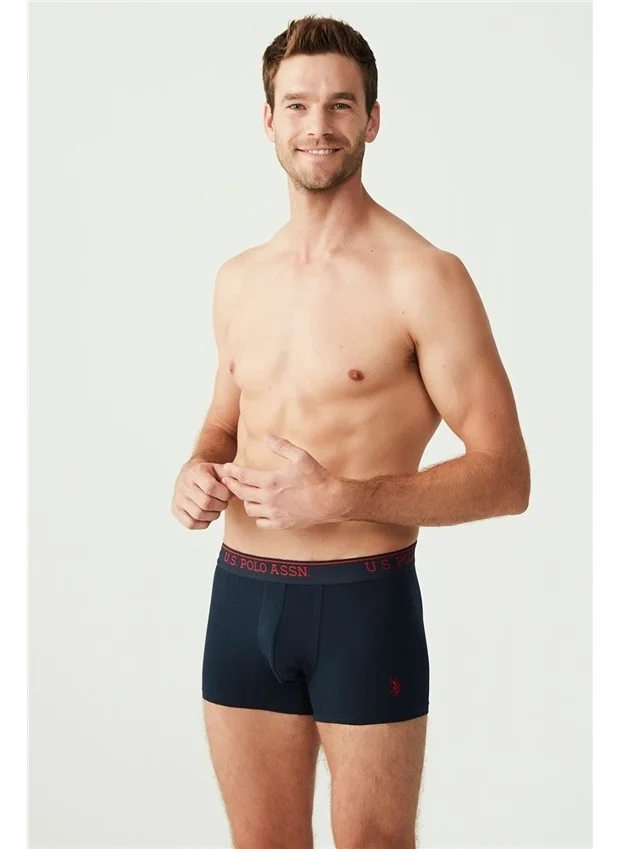يو اس بولو اسن BASE. Polo Assn. Men's White - Red - Navy Blue 3-Piece Boxer 80097