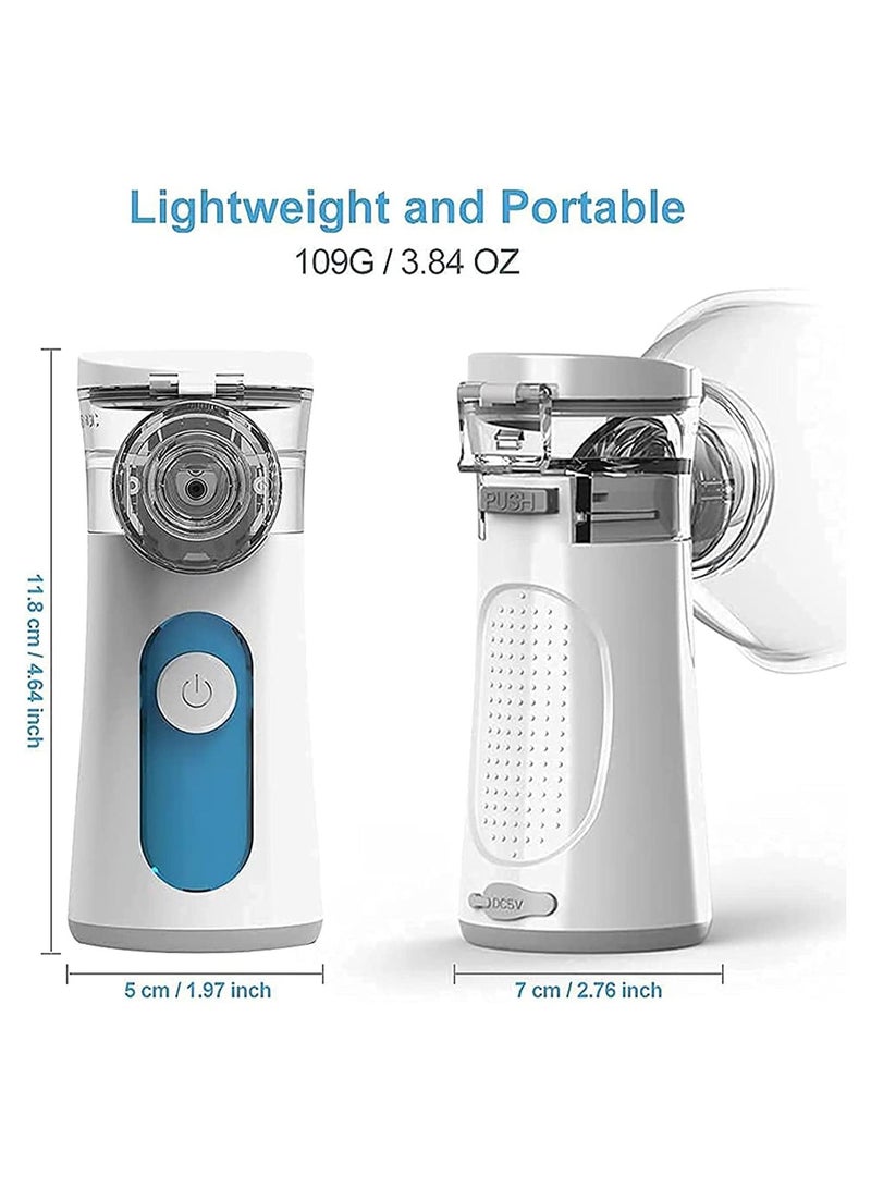 Generic Portable Nebulizer, Nebulizer Machine for Adults and Kids, Nebulizer Machine of Cool Mist, Battery-Operated Ultrasonic Nebulizer for Breathing Problems, Used at Home, Office, Travel(Blue) - Image 2