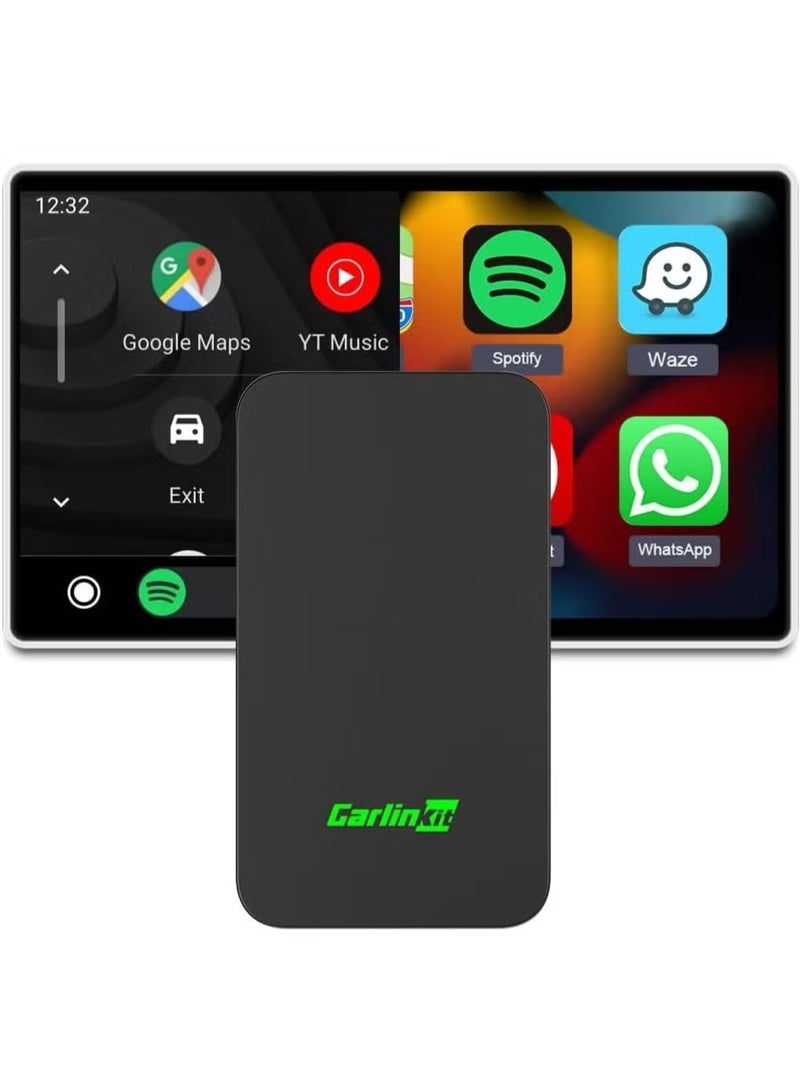 كار لينكيت CarlinKit 5.0 محول CarPlay لاسلكي صغير - يحوّل CarPlay السلكي إلى لاسلكي - يدعم Android Auto - WiFi 5G وBluetooth - اتصال تلقائي وتحديث FOTA - Image 1