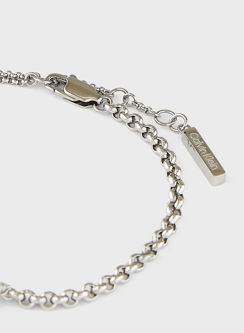 CALVIN KLEIN Set Of Sculptural Bracelet and Necklace