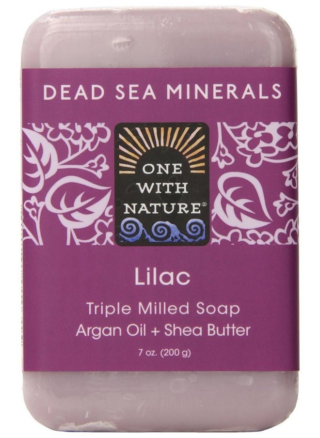 ONE WITH NATURE Lilac Dead Sea Mineral Soap, 7 Ounce Bar  - Image 2