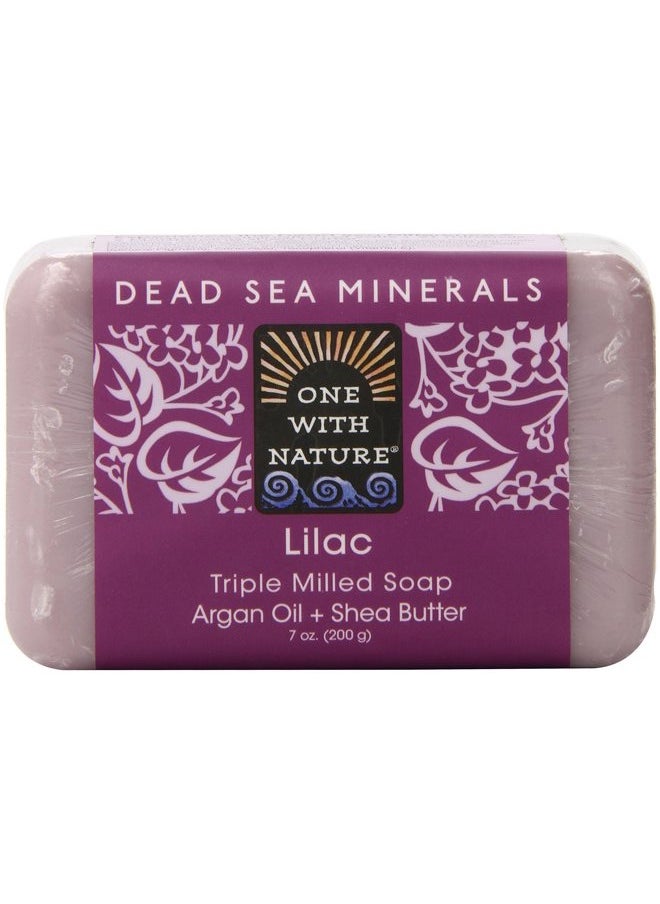 ONE WITH NATURE Lilac Dead Sea Mineral Soap, 7 Ounce Bar  - Image 1