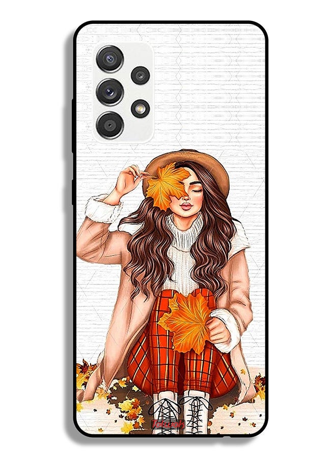 Tolwak Samsung Galaxy A32 5G Protective Case Cover Holding Autumn Leaves Art - Image 1