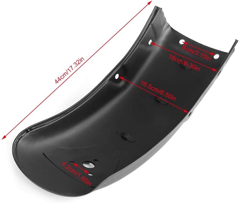 EVGATSAUTO Motorcycle Wheel, 44x16cm/17.32x6.30in Rear Tire Mud Flaps Metal Motorcycle Rear Motor Wheel Mudguard Modification - Image 2