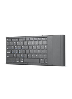 Generic Tri-fold Three-mode Wireless Bluetooth Keyboard Rechargeable Silent Key Mobile Tablet Laptop Notebook Multi-device-Color:Touchpad Number Two-in-one  - Image 3