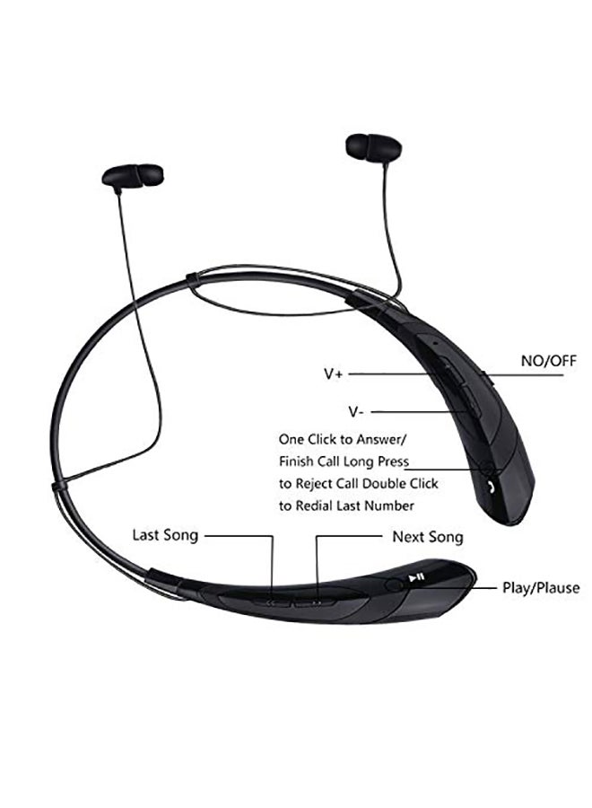 Bluetooth Neckband Headphones with Magnetic Earbuds, V4.2 Flexible Wireless Bluetooth Headset with Mic Sports Headphones for Running HD Stereo Noise Cancelling Earphones for iPhone Samsung LG(Black) - Image 5