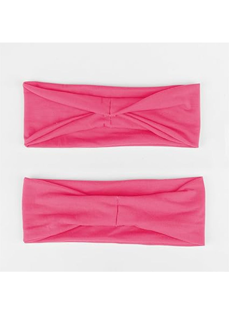 Generic Fashion Headbands For Women Wide Headband Yoga Workout Head Bands Hair Accessories(Pink)  - Image 2