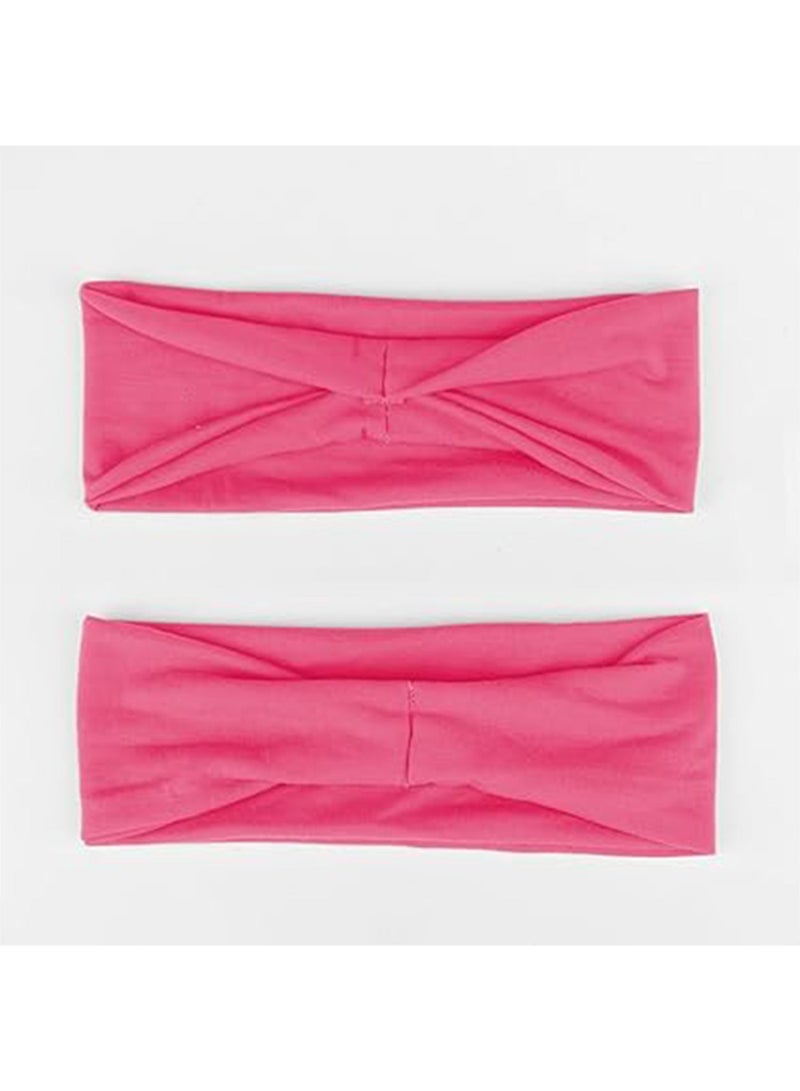Fashion Headbands For Women Wide Headband Yoga Workout Head Bands Hair Accessories(Pink) - Image 5