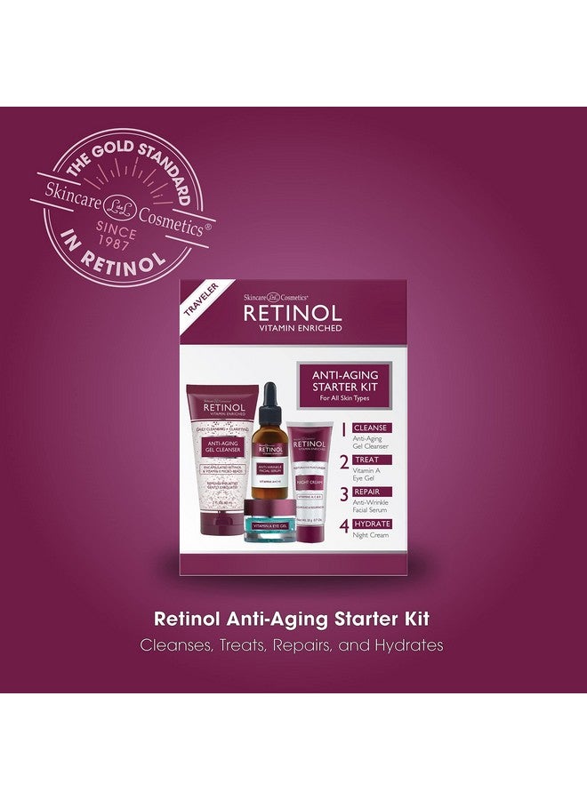 ريتينول مجموعة ريتينول لمكافحة الشيخوخة - الريتينول الأصلي لمظهر أكثر شبابًا - [4] منتجات بحجم مناسب مثالية للسفر أو للتجربة الأولى - تنظيف ومعالجة وإصلاح وترطيب أثناء التنقل - Image 3