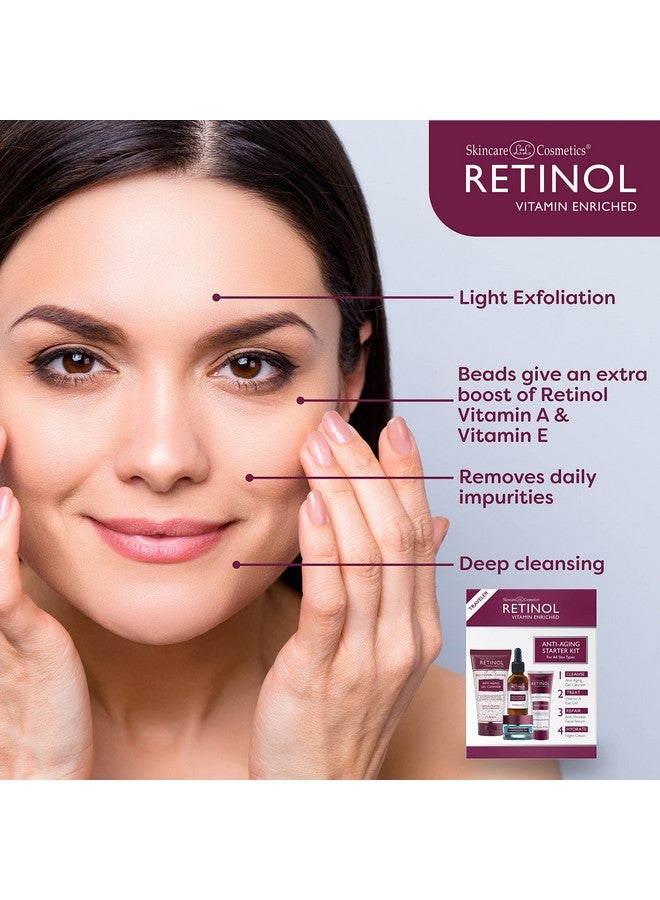 ريتينول مجموعة ريتينول لمكافحة الشيخوخة - الريتينول الأصلي لمظهر أكثر شبابًا - [4] منتجات بحجم مناسب مثالية للسفر أو للتجربة الأولى - تنظيف ومعالجة وإصلاح وترطيب أثناء التنقل - Image 4