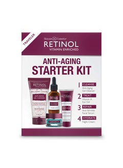 RETINOL Retinol Anti-Aging Starter Kit - The Original Retinol For a Younger Look - [4] Conveniently Sized Products Perfect For Travel or First Time Try - Cleanse, Treat, Repair & Hydrate On-The-Go  - Image 1
