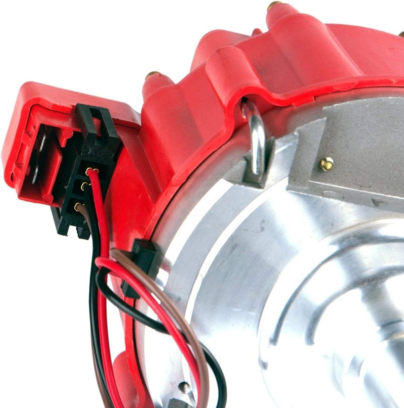 MAS Red Ignition Distributor w/Cap & Rotor Compatible with Ford 351C 351M 400 460 HEI 65,000 Volt Coil KA-1046013 PE332U JM6506BL 351CBLHEI0 - Image 5