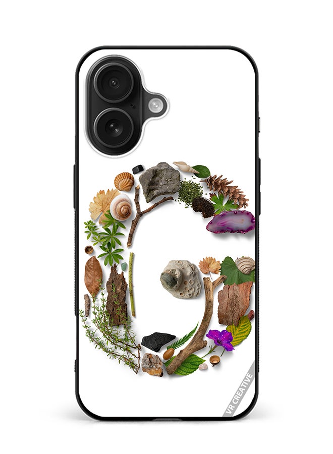 VR CREATIVE Protective Case Cover For Apple iPhone 16 Alphabet G Design Multicolour