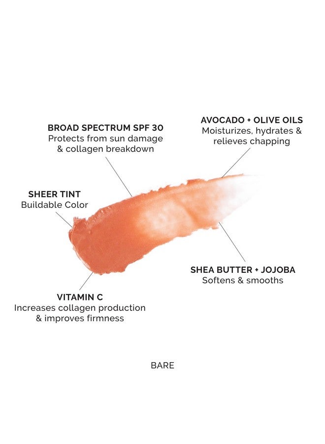 أم دي سولار ساينسيز مرطب شفاه ملون من إم دي سولار ساينسز بعامل حماية من الشمس 30 للنساء، مضاد للشيخوخة، بدون رائحة، خالٍ من البارابين، للعناية اليومية بالبشرة، تركيبة مرطبة مع حماية من الشمس ولمسة نهائية طبيعية، 0.15 أونصة سائلة - Image 2