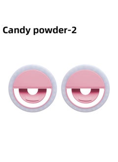 General Mobile Phone Light Mini Portable Anchor Live Photography Selfie Handheld Special Circular Beauty Light-Specification:Candy Powder 2 Pack 【three Levels Of Fill Light/beauty And Skin Rejuvenation】 Fre  - Image 1
