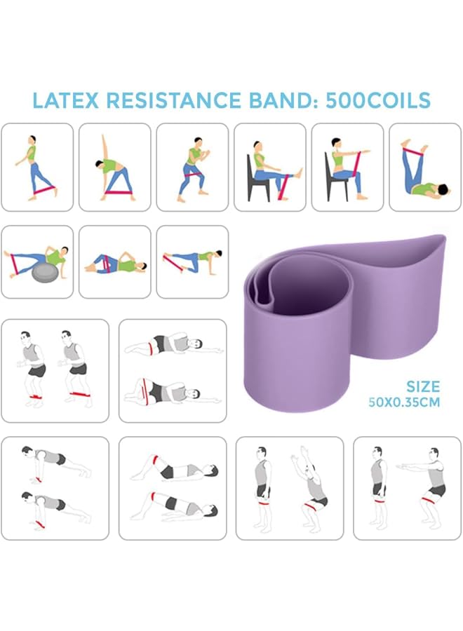 X spring Pilates Ring Circle Set Booty Bands Stretching Equipment Pilates Workout at Home Workout Equipment Women Mini Exercise Ball for Legs Arms and Thighs Weight Loss for Women Video Guides - Image 2