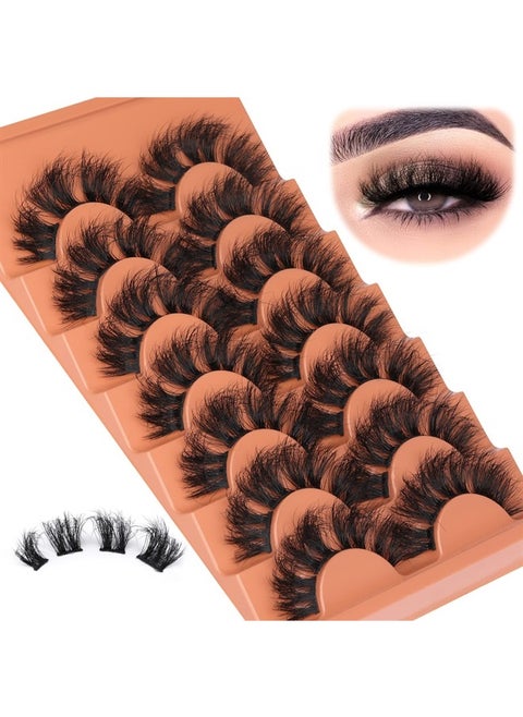 Cluster Lashes Mink Fluffy False Eyelashes Long Volume Individual Lashes Dramatic Eyelash Extensions DIY Fake Lashes by Eefofnn