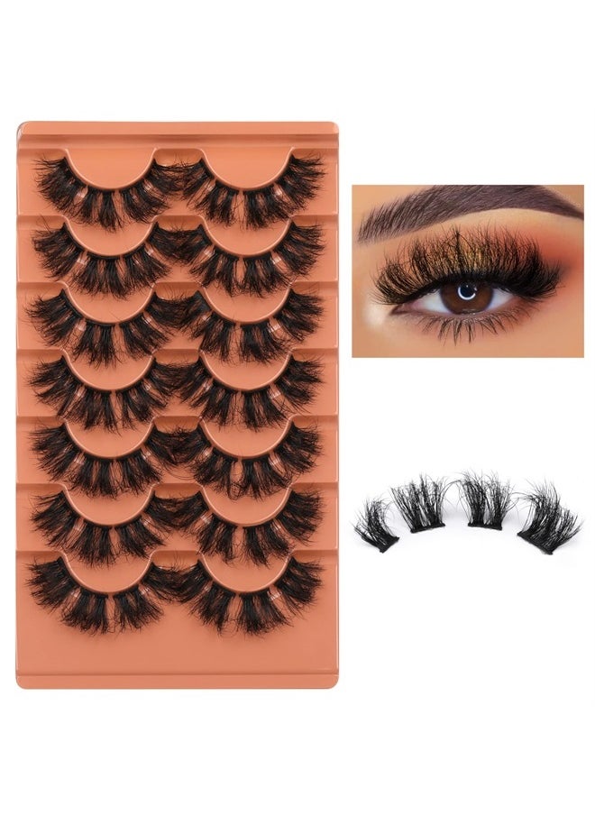 Cluster Lashes Mink Fluffy False Eyelashes Long Volume Individual Lashes Dramatic Eyelash Extensions DIY Fake Lashes by Eefofnn