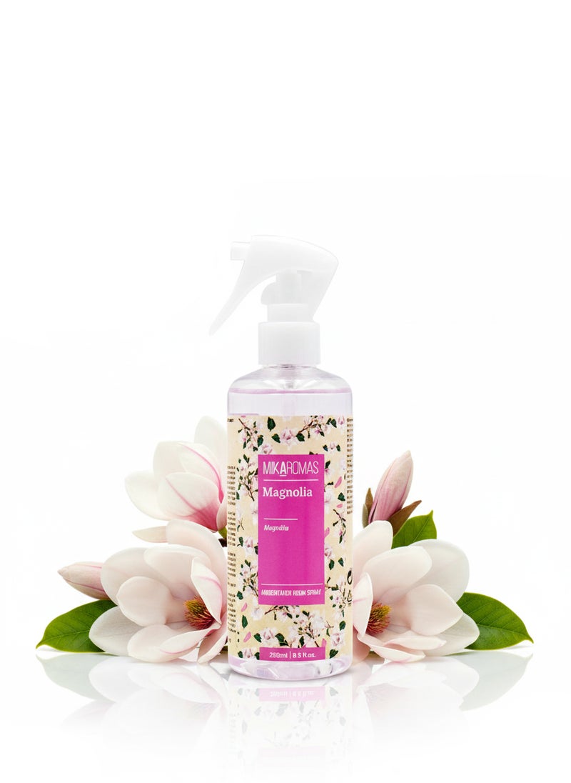 Mikaromas Room Spray  Magnolia, 250ml | Long-Lasting Home & Office Air Freshener | Elegant Floral Magnolia Fragrance for Fresh, Calming & Luxurious Ambience - Image 1