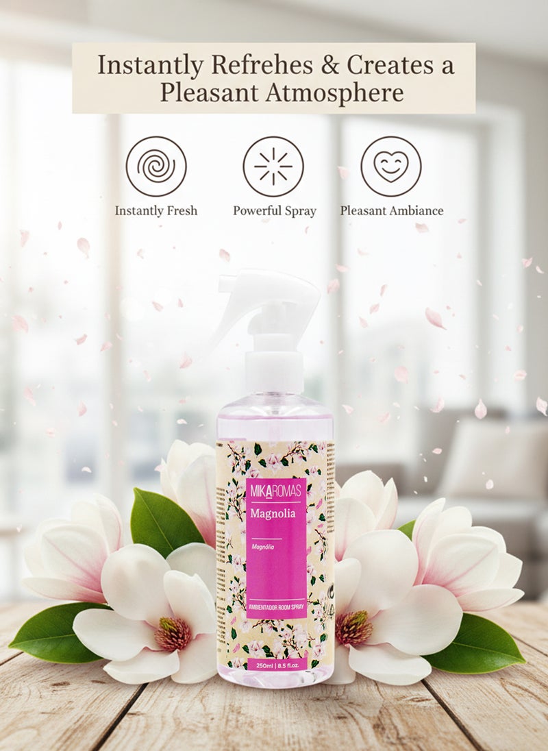 Mikaromas Room Spray  Magnolia, 250ml | Long-Lasting Home & Office Air Freshener | Elegant Floral Magnolia Fragrance for Fresh, Calming & Luxurious Ambience - Image 4