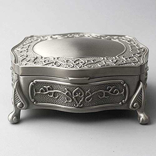 ROSIKING Square Emboss Alloy Metal Music Box Wind Up Antique Jewelry Musical Boxes Christmas Birthday Valentine's Day Gifts Plays Howl's Moving Castle-Merry Go Round of Life - Image 3