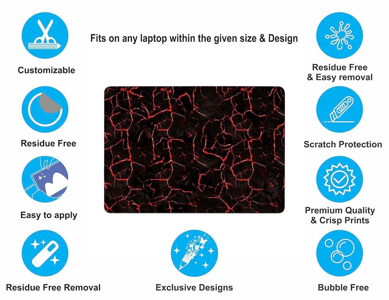 WRAP CRAFT Decal Skin Sticker Compatible with MacBook Pro 14-inch, 2021 Model Skin Designer MacBook Skin, Anti-Scratch no-Residue Vinyl Skin Sticker Wrap; MacBookPro(14,2021)-DP-070 - Image 3