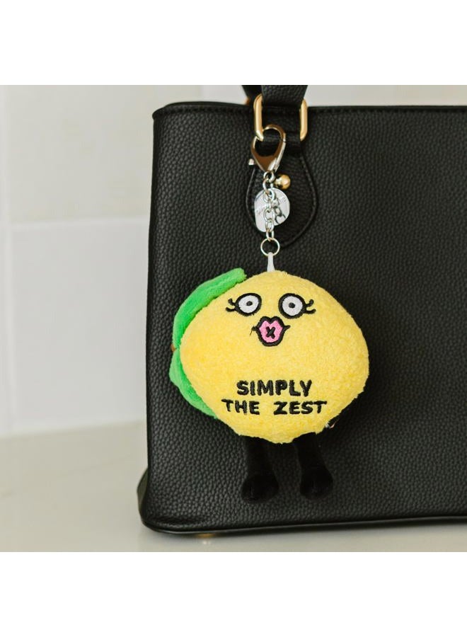 Punchkins Lemon Bag Charm, Plush Accessory and Hanging Decoration for Purse, Handbag, Backpack, Funny Gift, 4.3” H x 2.4” W x 3.5” L, One Size, Polyester - Image 2