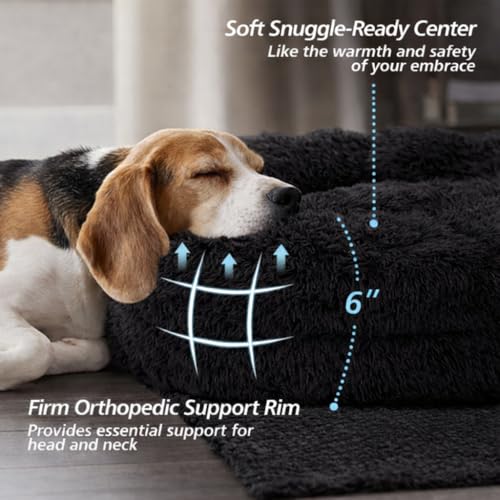 ZEXSAZONE 2-in-1 Reversible Donut Pet Bed for Cats & Puppies | Summer Cooling Two Side Use Round Cat Bed | Ultra Soft Washable Bed for Persian Cat, Shih Tzu & Small Dogs | Black| Small - Image 2