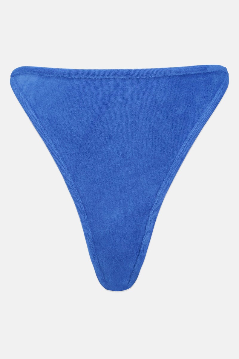 New Girl Order Women Textured  Pull On Bikini Bottom, Blue  - Image 1