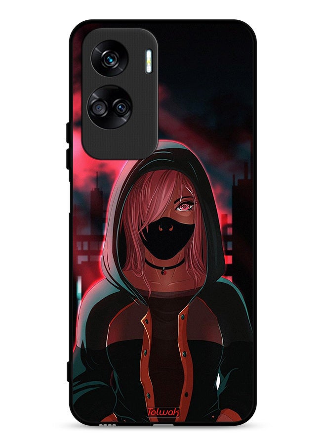 Tolwak Honor 90 Lite 5G Protective Case Cover Girl Wear Mask Art - Image 1
