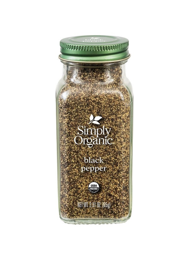 Simply Organic Ground Black Pepper, 2.31-Ounce Jar, Medium Ground Pepper, Certified Organic, Kosher, Potent Pepper Taste - Image 1