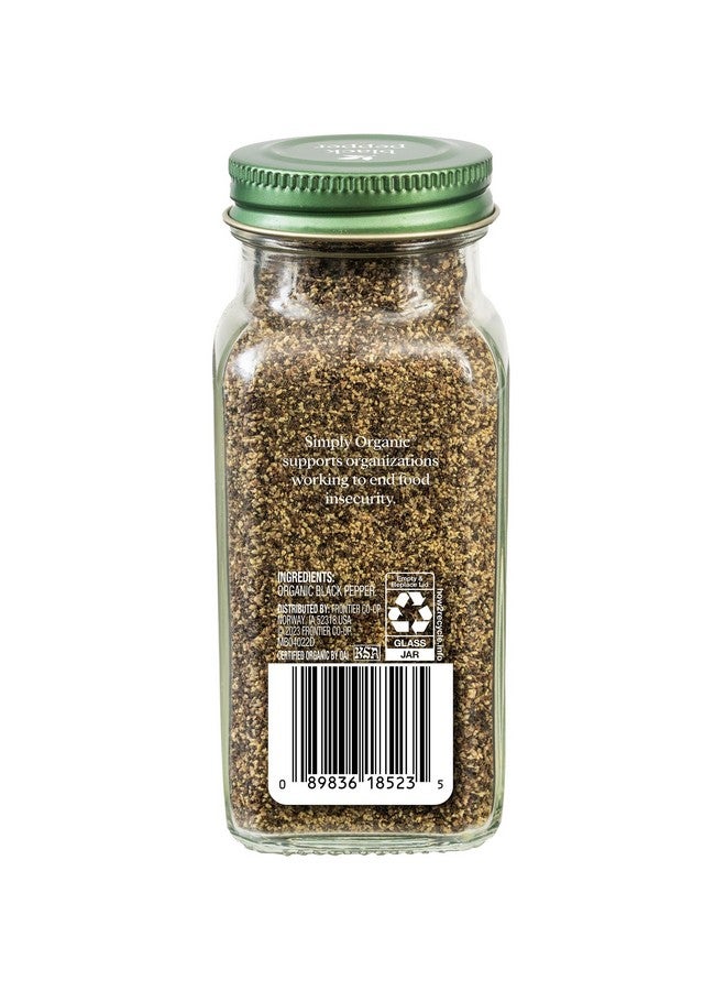 Simply Organic Ground Black Pepper, 2.31-Ounce Jar, Medium Ground Pepper, Certified Organic, Kosher, Potent Pepper Taste - Image 2