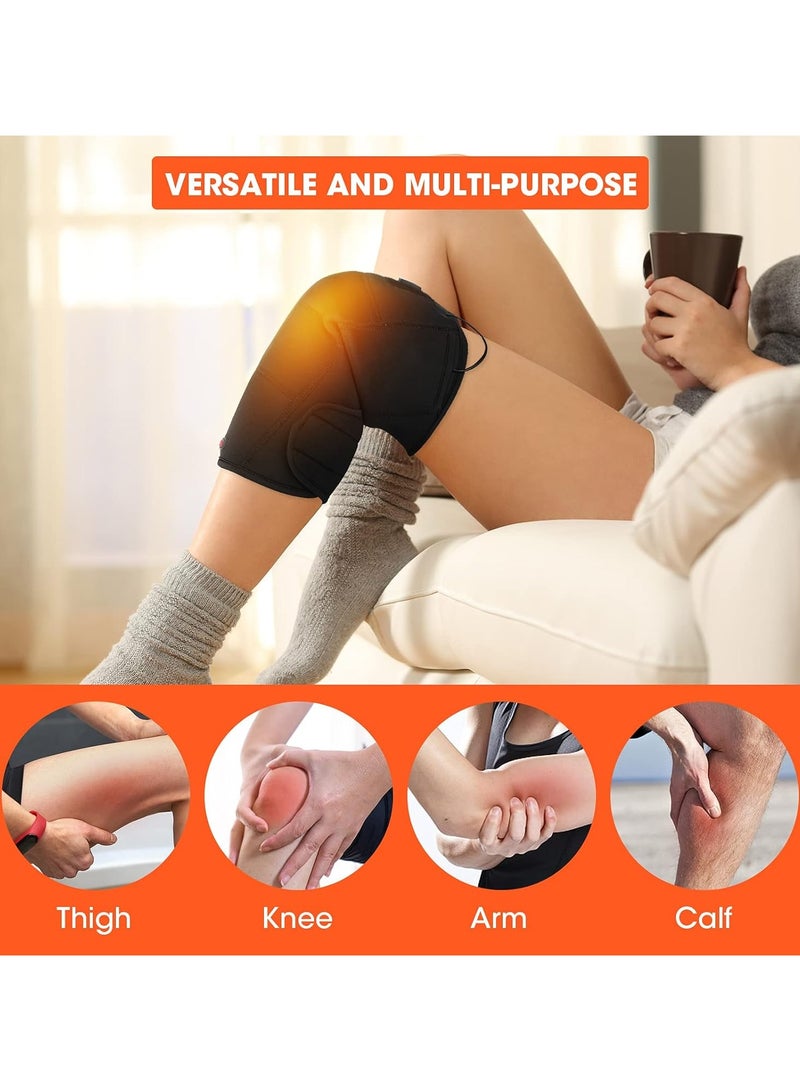 وسادة تدفئة للركبة، لفافة دعامة للركبة ساخنة مع إعدادات الحرارة - Image 4