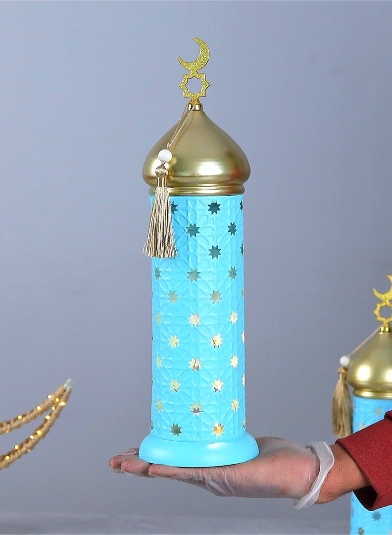 AL Hadaya Mall Luxury Ramadan Lantern with Light –  11×11×39 cm - Image 2