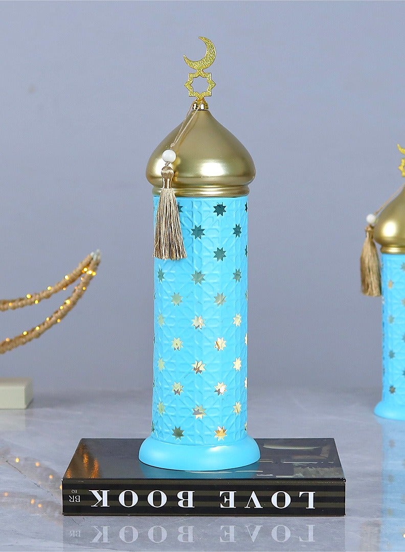 AL Hadaya Mall Luxury Ramadan Lantern with Light –  11×11×39 cm - Image 1